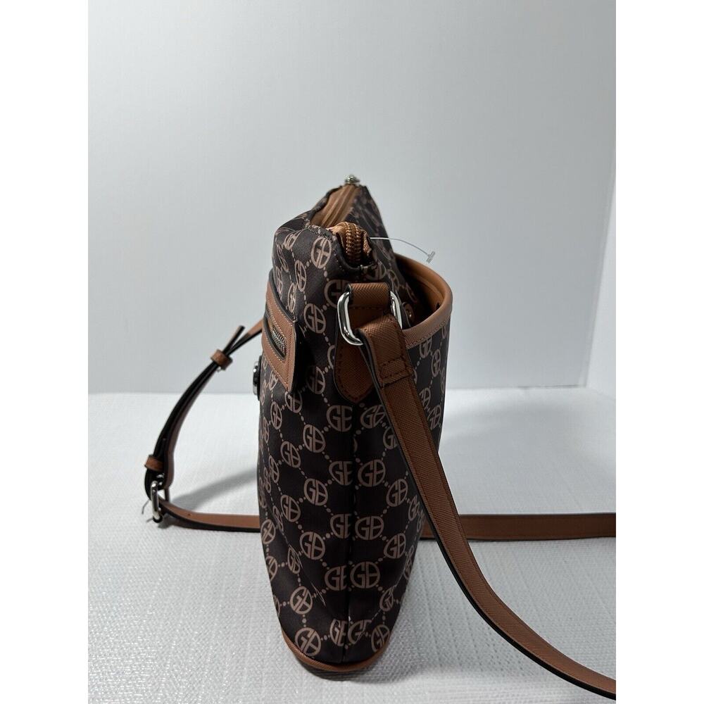 GIANI BERNINI logo nylon North South small crossbody bag - Chocolate brown - Picture 5 of 16